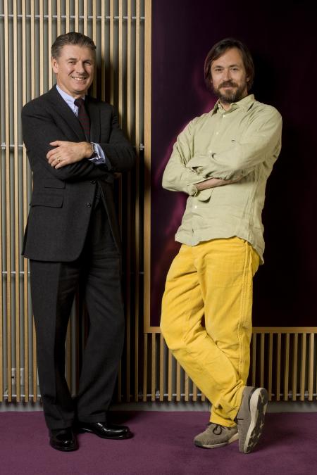 Designer Marc Newson with Janek Deleskiewicz, Chief designer Jaeger-LeCoultre.