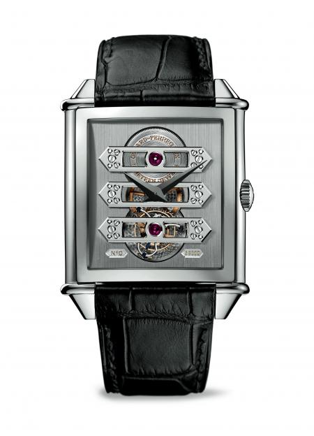 Vintage 1945 Tourbillon with three gold Bridges, Limited Edition in White Gold.