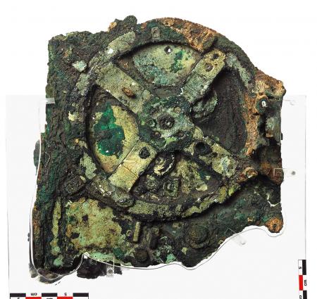 Fragment of the Antikythera Mechanism, which was discovered in 1901.