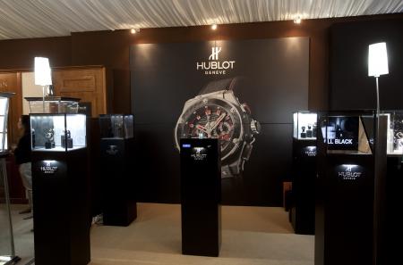 The Hublot's stand at the Les Montres'tradeshow.