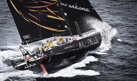 Abu Dhabi Ocean Racing team's monohull.©Ainhoa Sanchez