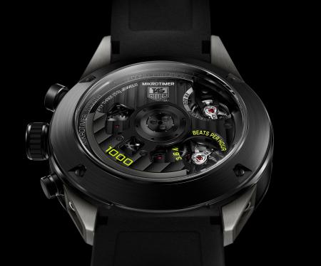 TAG Heuer Mikrotimer Flying 1000 Limited Edition. Caseback.