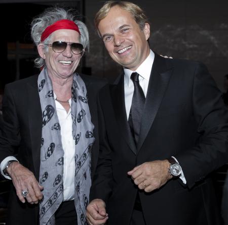 Keith Richards and Jean-Frédéric Dufour, Zenith President and CEO.