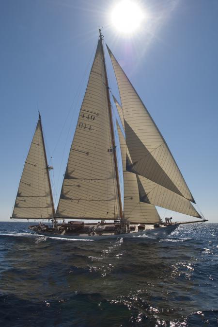 The Eilean, the 1936 Bermudian ketch, in all its glory.