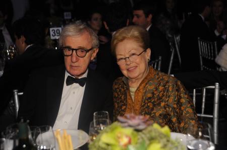 Dr Mathilde Krim and Woody Allen - amfAR New York Gala on February 8.