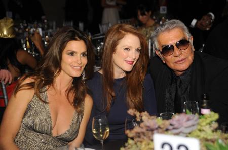 Cindy Crawford, Julianne Moore and Roberto Cavalli - amfAR New York Gala on February 8.