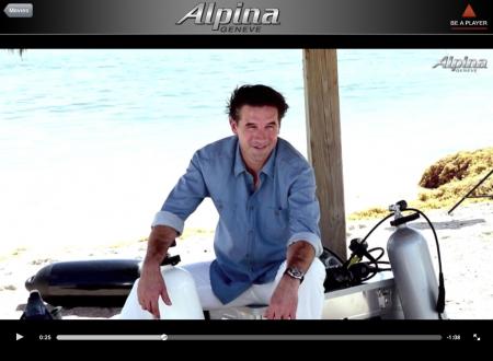 The american actor William Baldwin, new ambassador and face of 2012 advertising campaign of Alpina with the new Extreme Diver. 