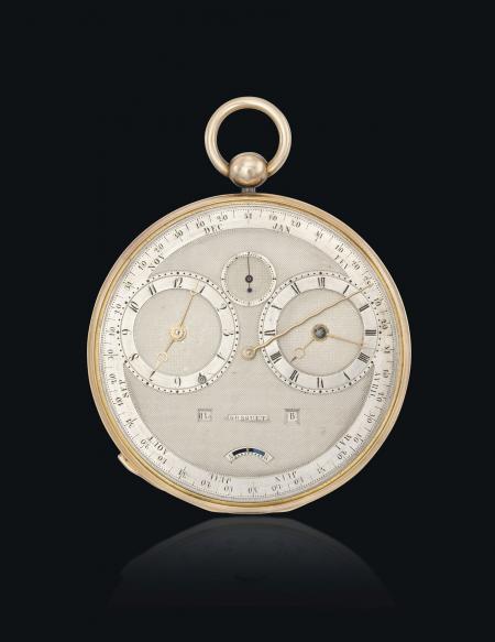 The Breguet n°4111 : a 'Grande Complication' watch from 1827 (equation-of-time, repeater watch, annual calendar and manuel perpetual calendar).