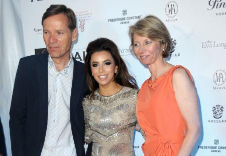 Aletta and Peter Stas, COO and CEO of Frédérique Constant, with Eva Longoria at the event organized in aid of the Foundation Eva Longoria and Les Anges de Gabrielle.