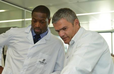 Dwyane Wade with Ricardo Guadalupe, CEO of Hublot.