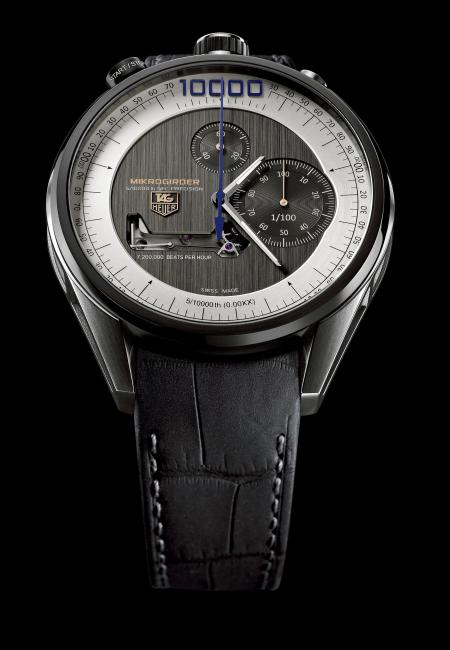 The TAG Heuer Mikrogirder Chronograph won the 2012 Aiguille d'Or prize.