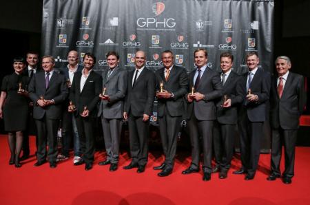 The representatives of the watch brands prize-winners of the Grand Prix d'horlogerie de Genève.