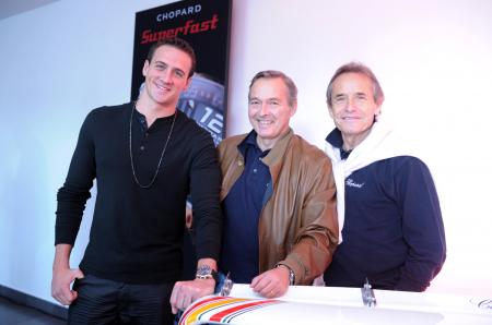 Ryan Lochte, Karl-Friedrich Scheufele and Jacky Ickx. 