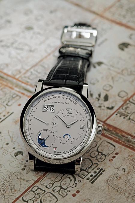 The A.Lange & Söhne Lange 1 Tourbillon Perpetual Calendar and Maya Codex.