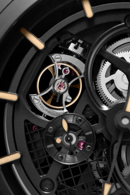 Panerai - Pocket Watch Tourbillon GMT Ceramica 59 mm - Tourbillon details