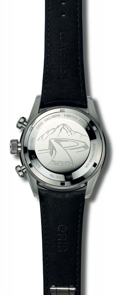 The Oris Calobra Limited Edition. Backside view.