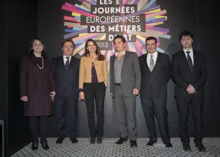 From left to right : Sylvia Pinel, Jean-Michel Delisle, Aurélie Filippetti, Jean de Loisy, Juan-Carlos Torres, Serge Nicole