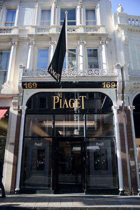 New Piaget UK flagship boutique in New Bond Street, London.