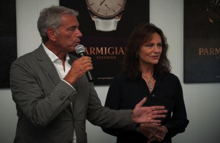 Jacqueline Bisset and Jean-Marc Jacot, CEO of Parmigiani