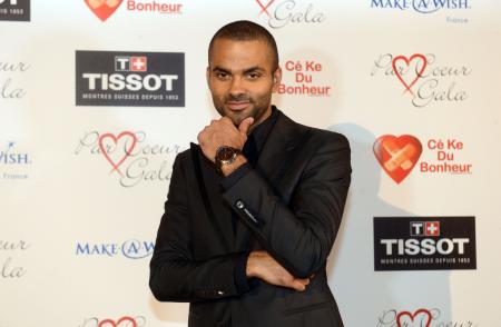 Tony Parker with his watch the Tissot PRC 200 Tony Parker