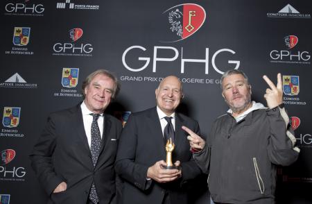 M. Sofisti, CEO Girard-Perregaux, Philippe Starck and J.M. Wilmotte