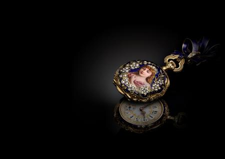 Enamelled Lépine-type pendant watch – Calibre LeCoultre 9HPV