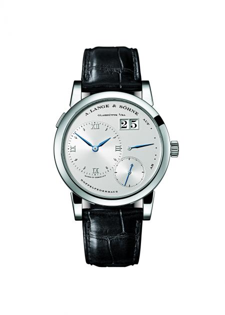 A rarity: only a few pieces of the LANGE 1 with stainless steel case were manufactured.