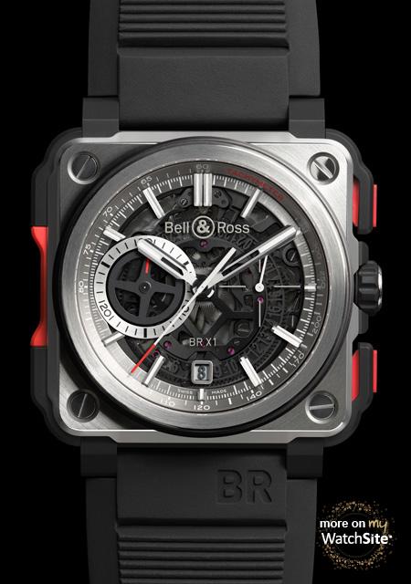 BR-X1 Skeleton Chronograph - Titanium and ceramic - Rubber bracelet - Bell & Ross