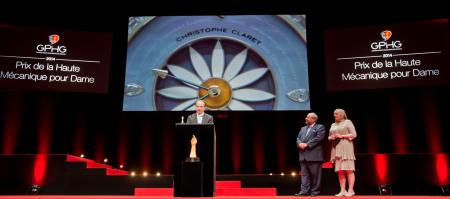 Christophe Claret (Founder and president of Christophe Claret, winner of the Ladies’ High-Mech Watch Prize 2014), René Beyer and Elizabeth Doerr (jury members)