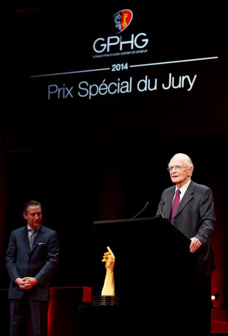 Aurel Bacs (President of the jury) and Walter Lange (Founder of A. Lange & Söhne and winner of the Special Jury Prize 2014)