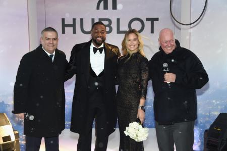 Ricardo Guadalupe, CEO of Hublot, Dwyane Wade, Bar Refaeli and Jean-Claude Biver, President of the LVMH Watch Division