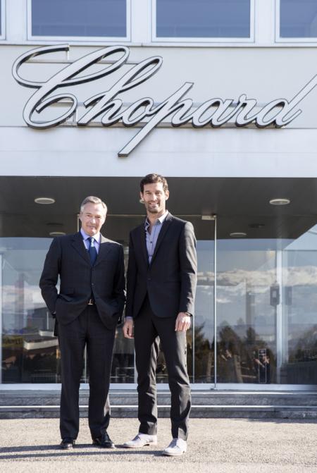 Mark Webber and Karl-Friedrich Scheufele, Co-President of Chopard