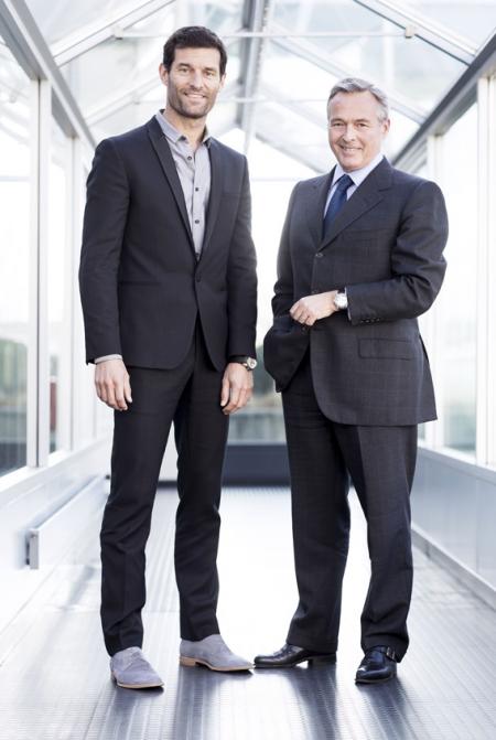 Mark Webber and Karl-Friedrich Scheufele, Co-President of Chopard