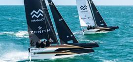 The two trimarans Spindrift Racing - Zenith