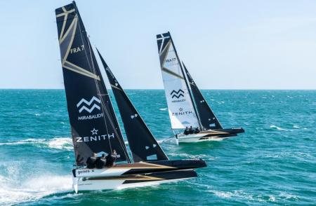 The two trimarans Spindrift Racing - Zenith - © Eloi Stichelbaut