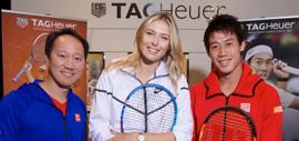 Maria Sharapova, Kei Nishikori (brand ambassadors) and Michael Chang - TAG HEUER @ Julio Piatti