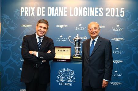 Juan-Carlos Capelli, Vice-President of Longines and Head of International Marketing, and Bertrand Bélinguier, President of France Galop