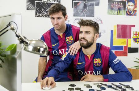 Leo Messi and Gerard Piqué