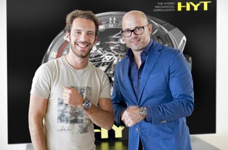 Jean-Eric Vergne and Vincent Perriard, CEO of HYT 
