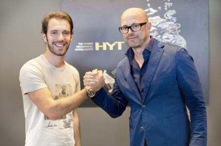 Jean-Eric Vergne and Vincent Perriard, CEO of HYT