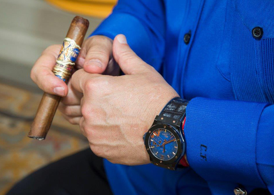 The new Classic Fusion limited edition on the wrist of Carlito Fuente, CEO Arturo Fuente