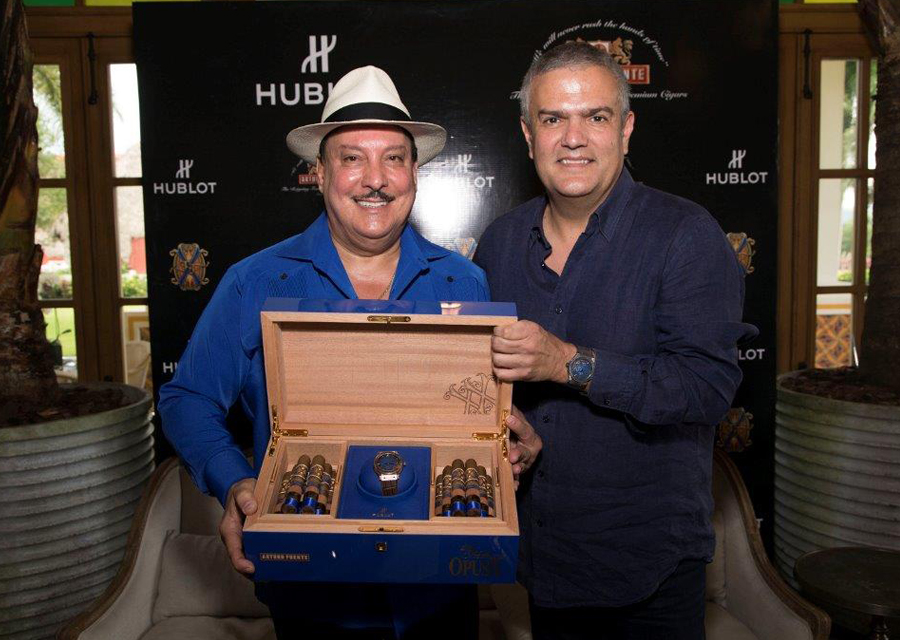 Carlito Fuente, CEO Arturo Fuente, with Ricardo Guadalupe, CEO Hublot