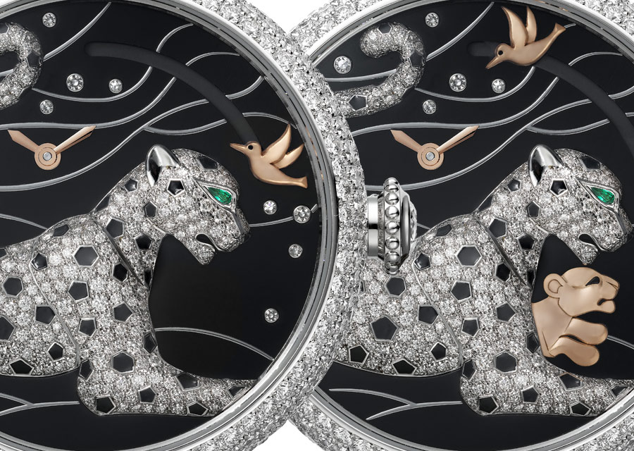 Rotonde de Cartier Panthères et Colibri
