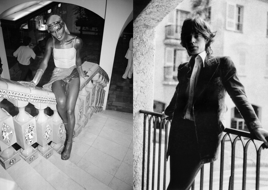 Grace Jones and Mick Jagger at the Byblos Hotel