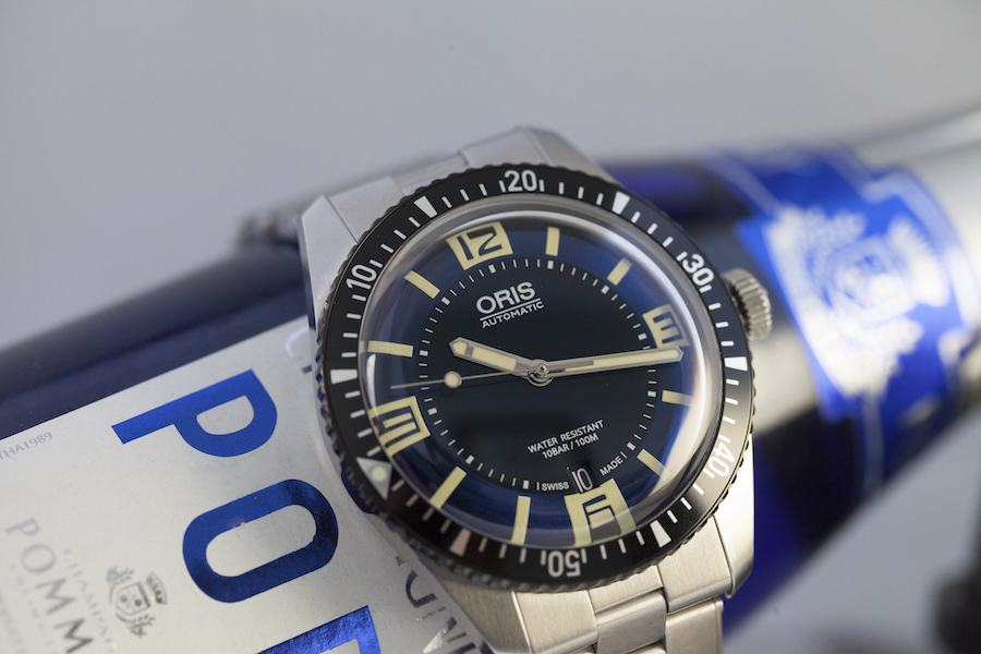 Oris Divers Sixty-Five watch - Steel - Black and blue doomed dial - Selfwinding 733 caliber