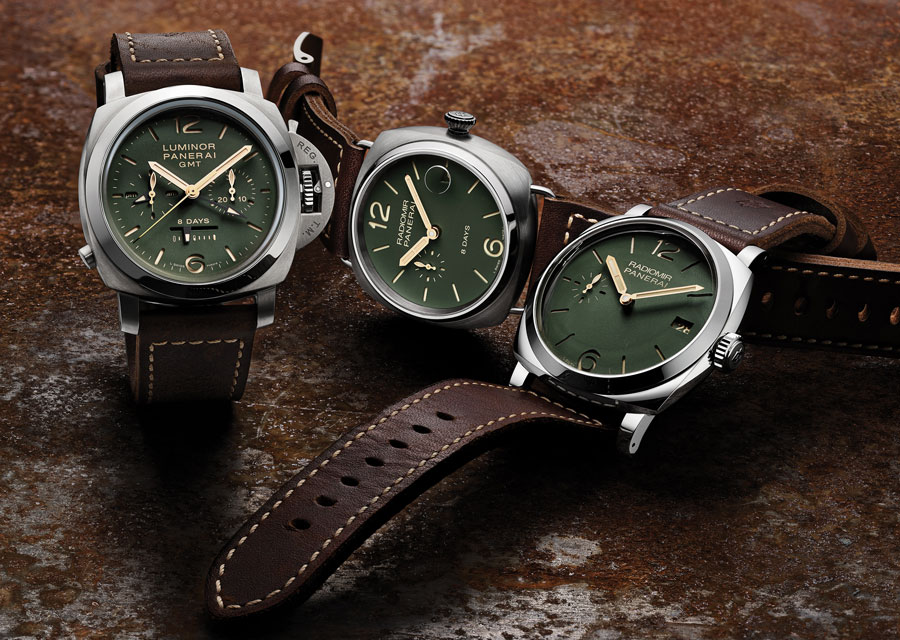 Panerai special editions with green dials