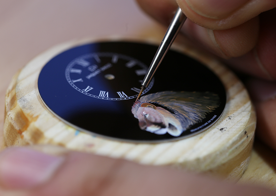 Miniature painting of the Petite Heure Minute Lion