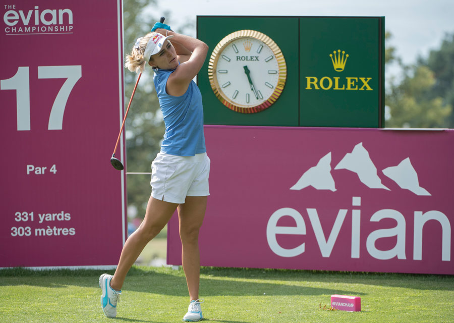  Lexi Thompson's eye on the ball, supported by Rolex