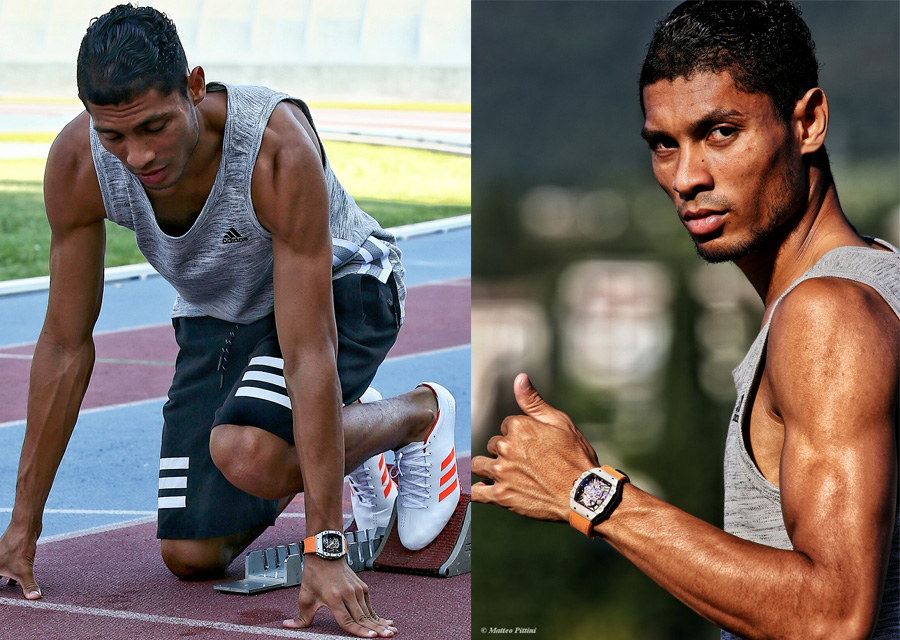 Wayde Van Niekerk wearing an RM 27-02