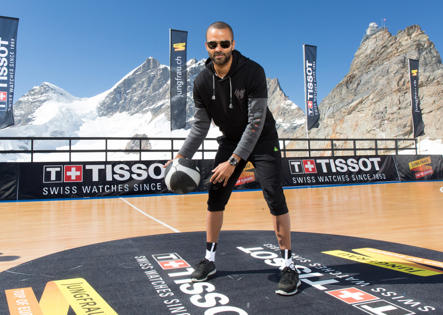 Tony Parker at the top with Tissot